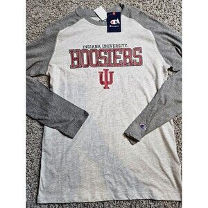 Indiana Hoosiers Champion Mens Medium Long Sleeve Shirt Spell Out Graphic Logo